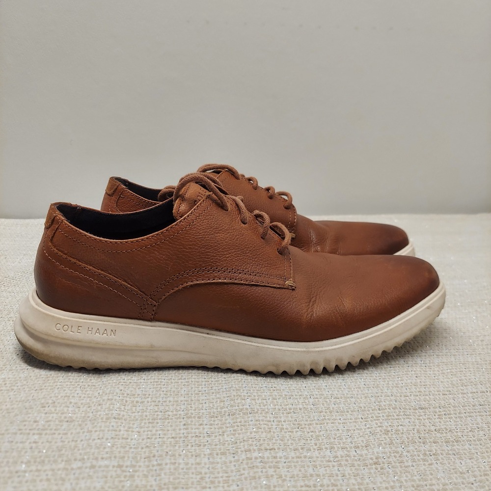 Cole Haan Mens Grand Crosscourt II Leather Oxford Sneakers Tan C36935 Size 8.5 M